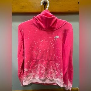 Custom bleach died Nike cowl neck Hoodie. One of a kind!!!